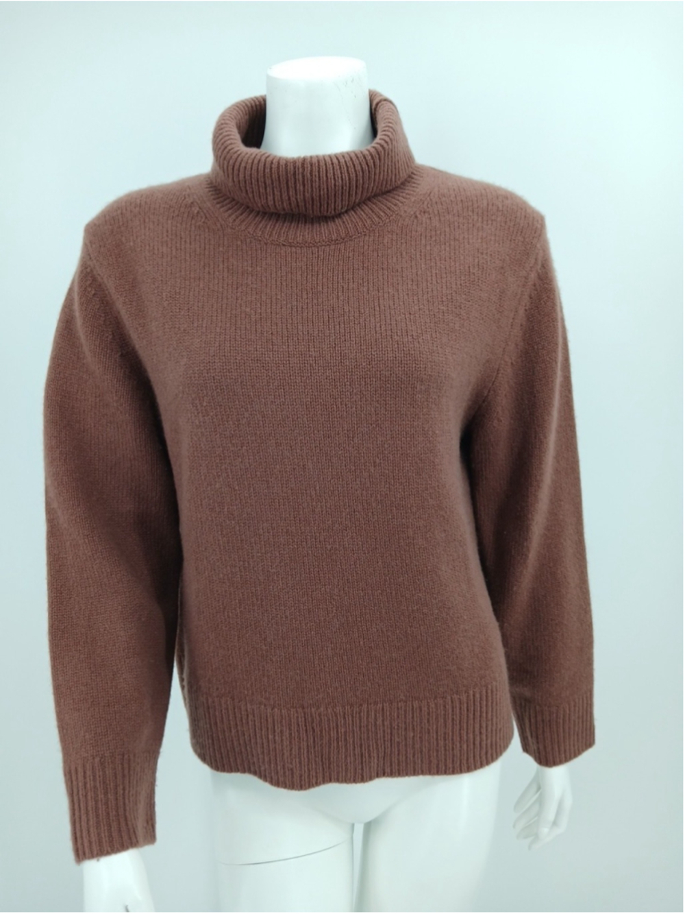 Wilfred Womens 100% Cashmere Turtleneck Sweater Size S Oversized Boxy Brown Fall